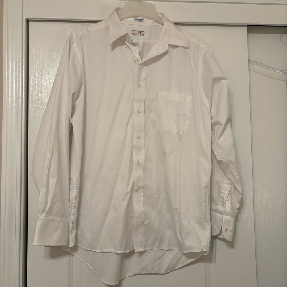 Izod Men’s Dress Shirt neck 16.5  34/35 regular fit